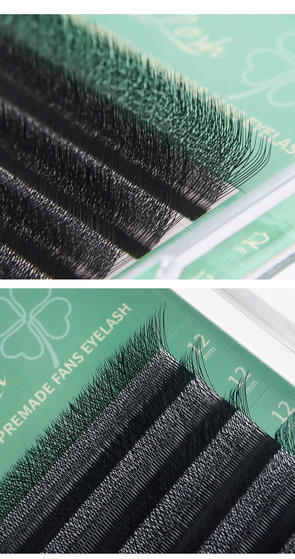 GLAMLASH 4D5D W Shaped Eyelash Extension Premade Volume Fans W Style Lashes Faux Mink Soft Easy Faning Natural Lashes