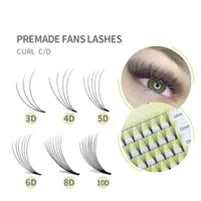 GLAMLASH 4D5D W Shaped Eyelash Extension Premade Volume Fans W Style Lashes Faux Mink Soft Easy Faning Natural Lashes