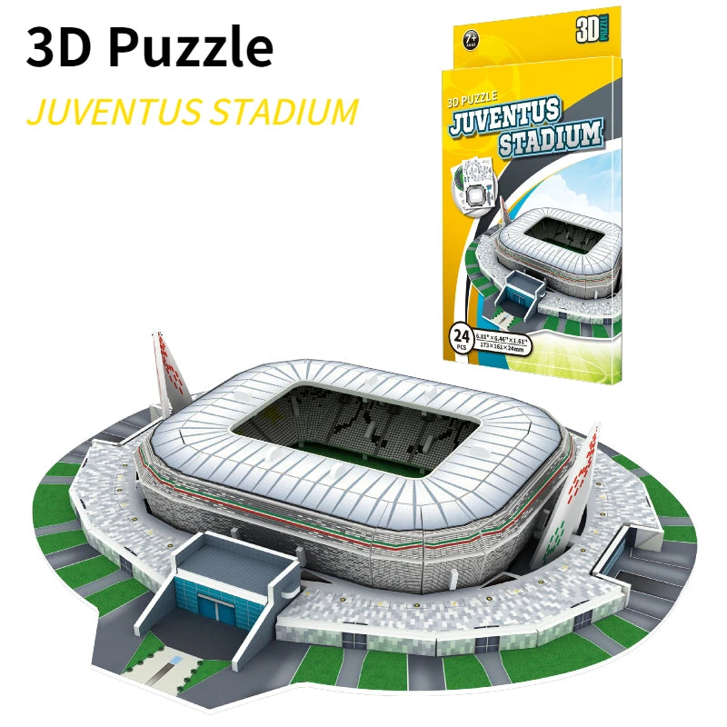 DIY Paper 3D Soccer Stadium Puzzle Construction Puzzles Toy Children Intellectual Development Educational Toys Christmas Gifts