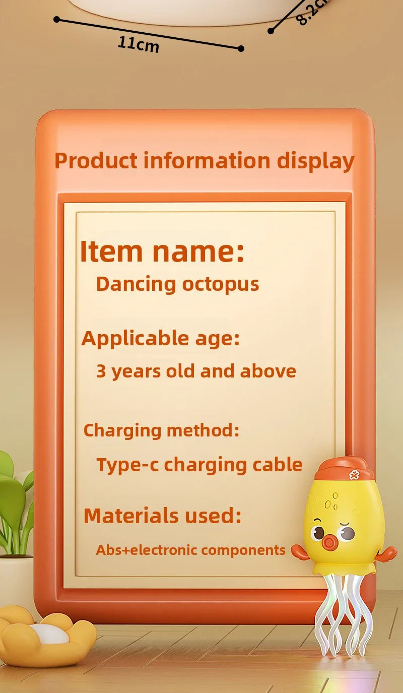 Dancing Octopus Electronic Pets Luminous Fidget Toys Interactive Antistress Stress Relief Toy for Toddler Baby Children Adult