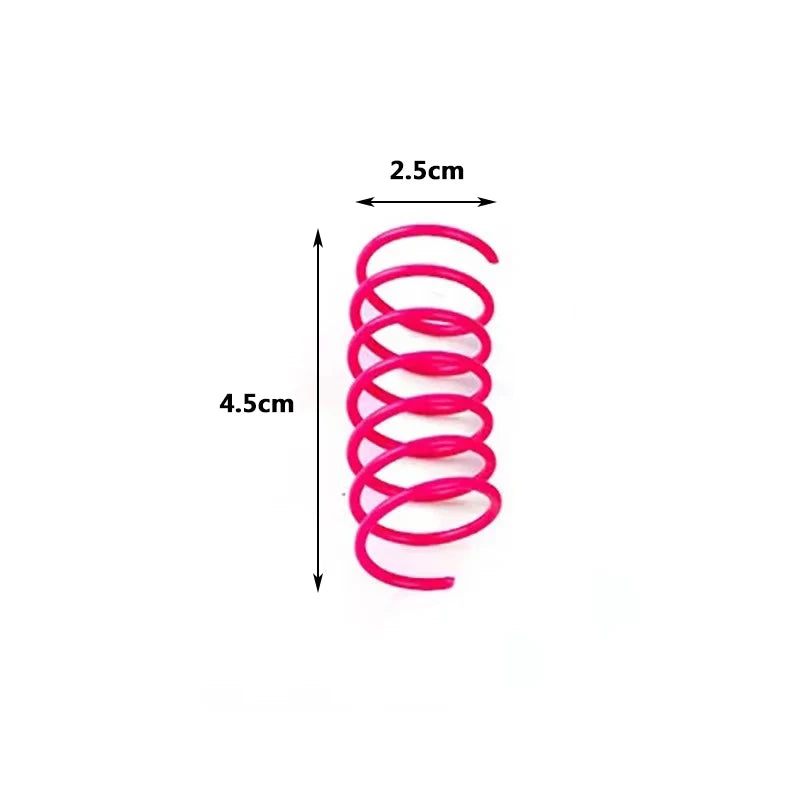 Cat color plastic spring cat toy color spring jumping cat toy toy scratch-resistant and bite cat pet supplies