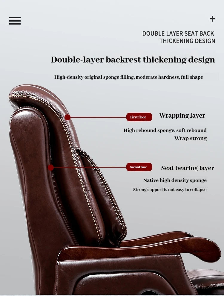 Leather Wheel Office Chair Support Design Relax Modern Massage Chair Chaise Mobile Comfy Luxury Silla Oficina Office Furniture