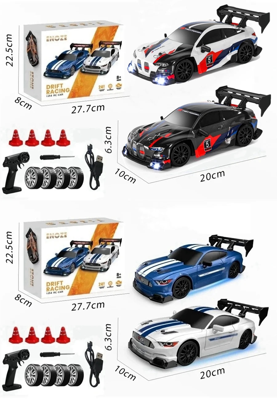RC Drift Car 4WD Remote Control High Speed Racing Vehicle with LED Lights 2.4GHz Radio 4x4 Off-Road Truck Toy for Children Kids