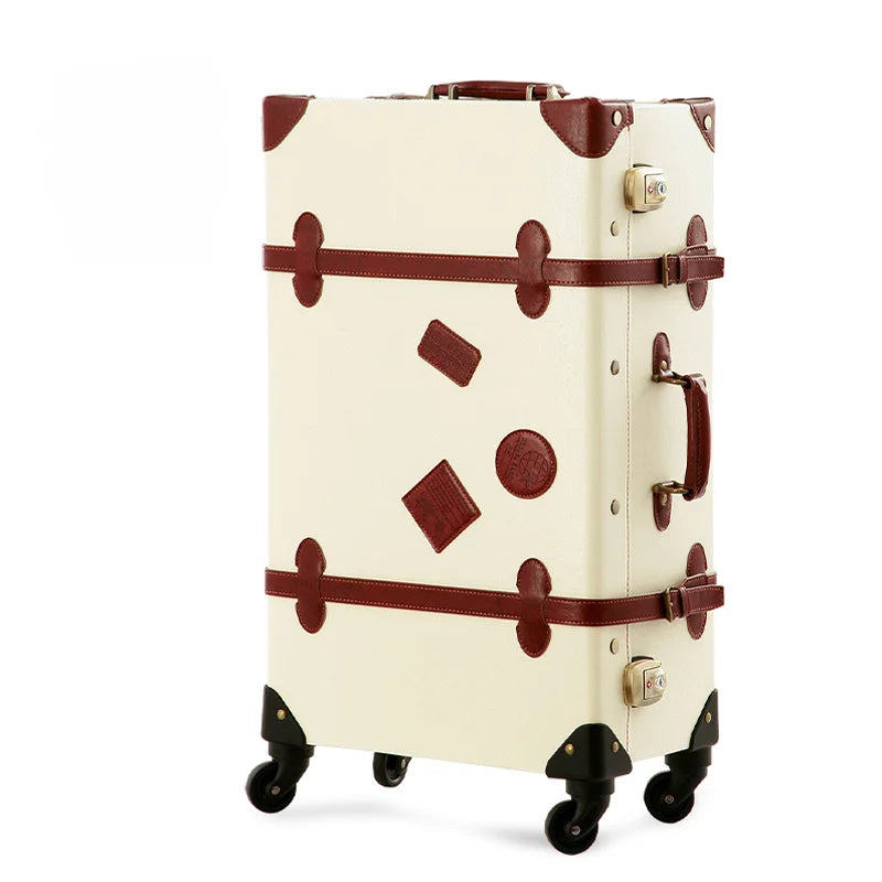 20/22/24''26 inch Luggage set woman Travel Suitcase Set Universal Retro password rolling luggage case middle size luggage