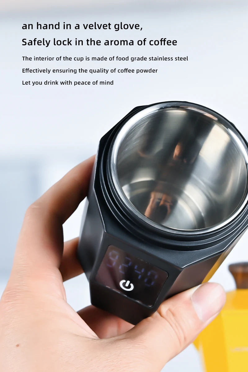 Portable Usb Rechargeable 500G/0.1g LED Display Screen Multiple Functions 304 Stainless Steel Coffee Electronic Scale Dosing Cup