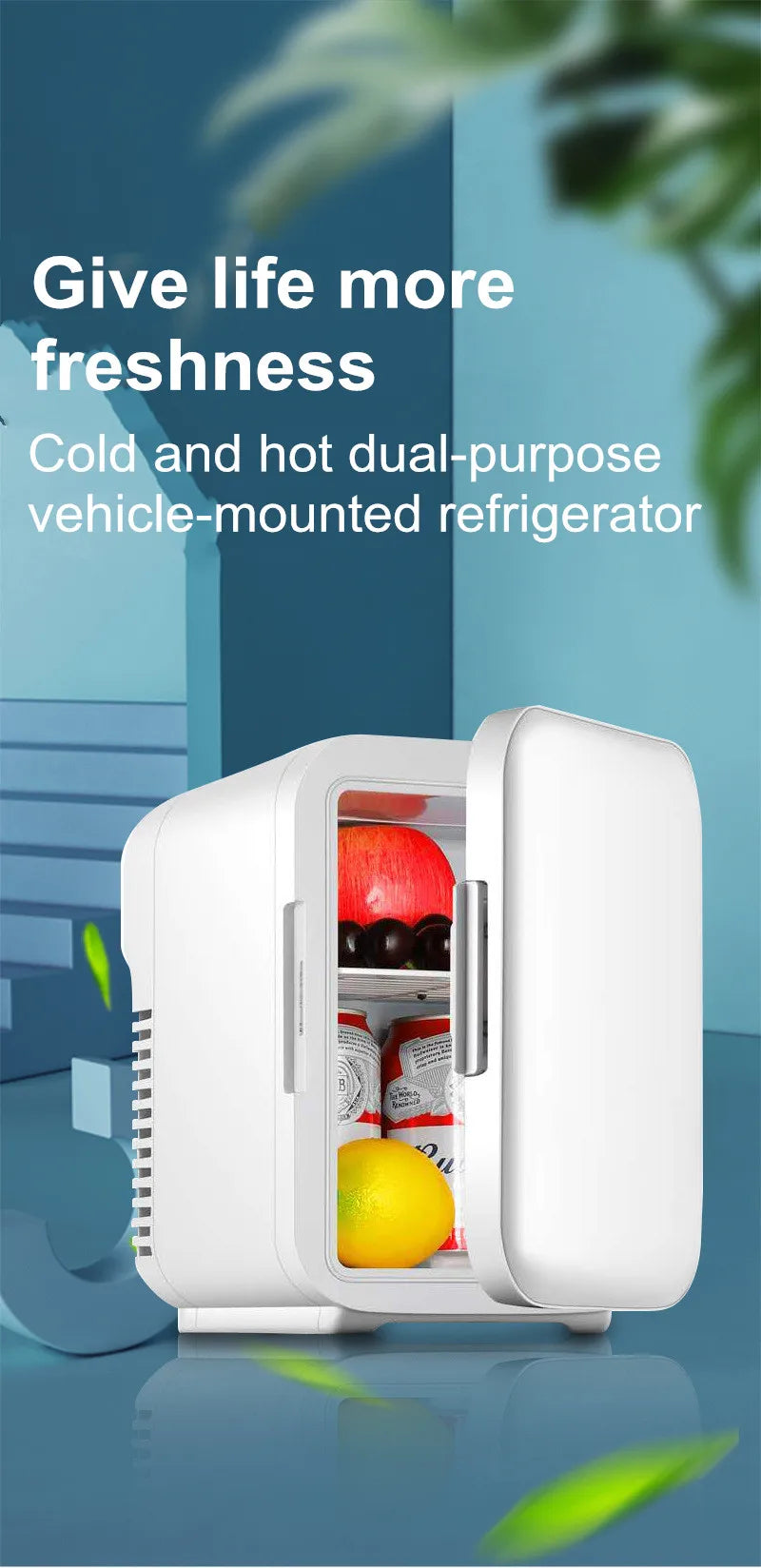 6L Mini Refrigerator, Small Household Dormitory, Car And Home Dual-Purpose Student Car Refrigerator Single Person Household