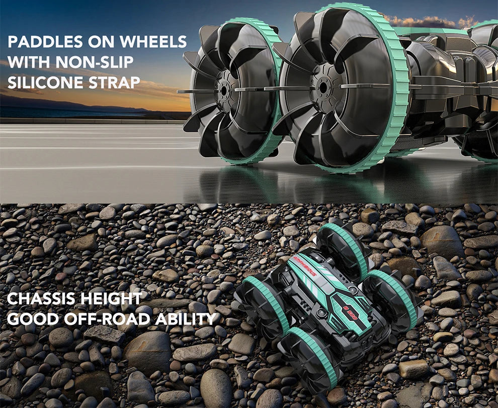 Amphibious Remote Control Car RC Stunt Car Vehicle Double-sided Flip Driving Drift Rc Cars Outdoor Toys for Boys Children's Gift
