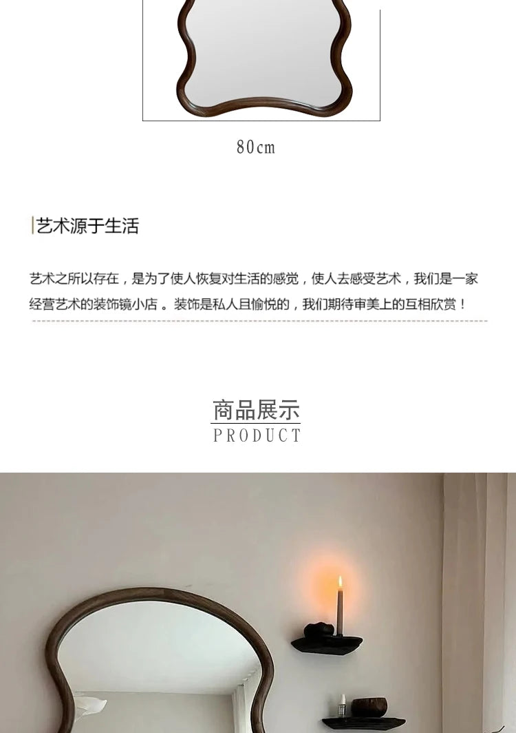 Irregular Funky Mirror Living Room Modern Full Body Standing Girls Bedroom Bathroom Luxury Mirror Men Espelhos Home Products