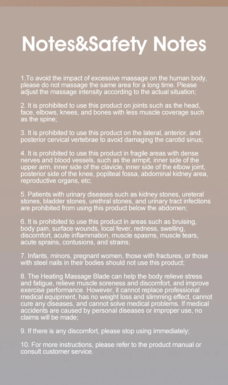 Electric Heating Fascia Massager Body Scraping Microcurrent Vibration Muscle Relaxation Body Lifting Guasha Massage Knife