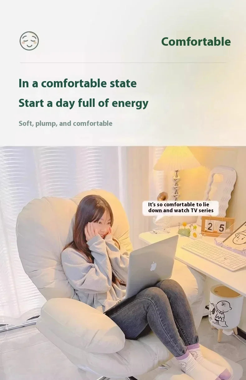 Computer Sofa Chair, Home Comfortable Sedentary Backrest Desk Chair, Anchor Live Broadcast Chair, Bedroom Office Chair Fauteuil
