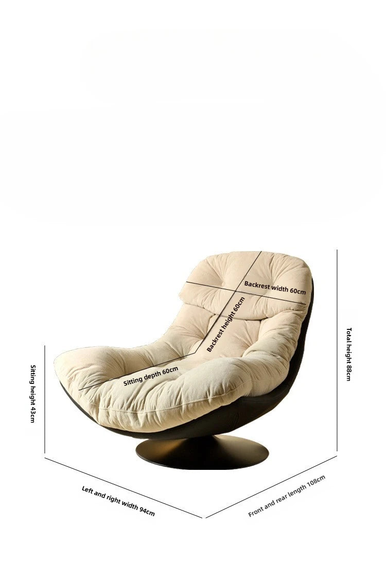 Minimalist Luxury Sofa Lounge Chair Italian Living Room Balcony Single Seat Leisure Study Reading Chair Swivel Chair Lazy Sofa