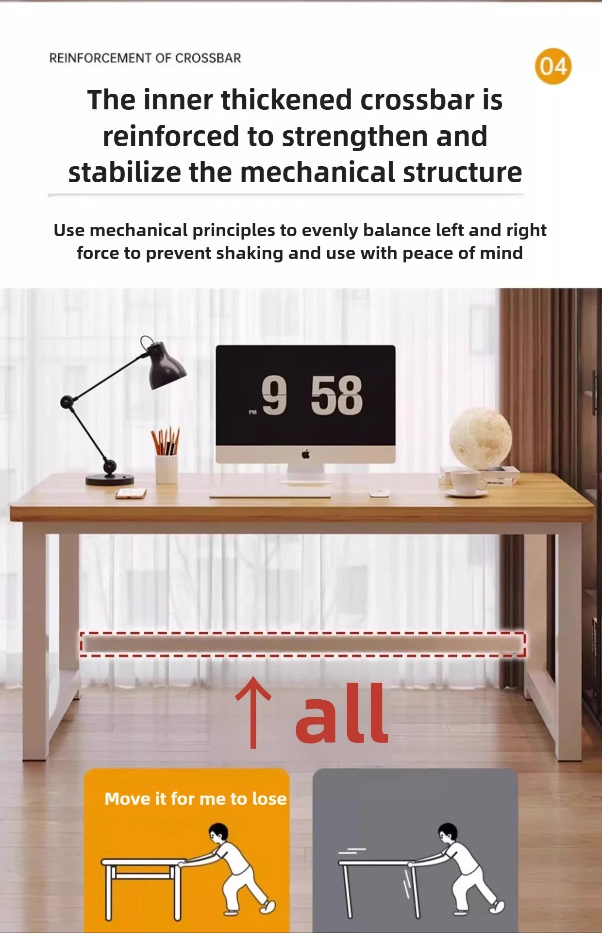 Computer desktop simple desk, home bedroom study desk, student small desk, simple rectangular office desk