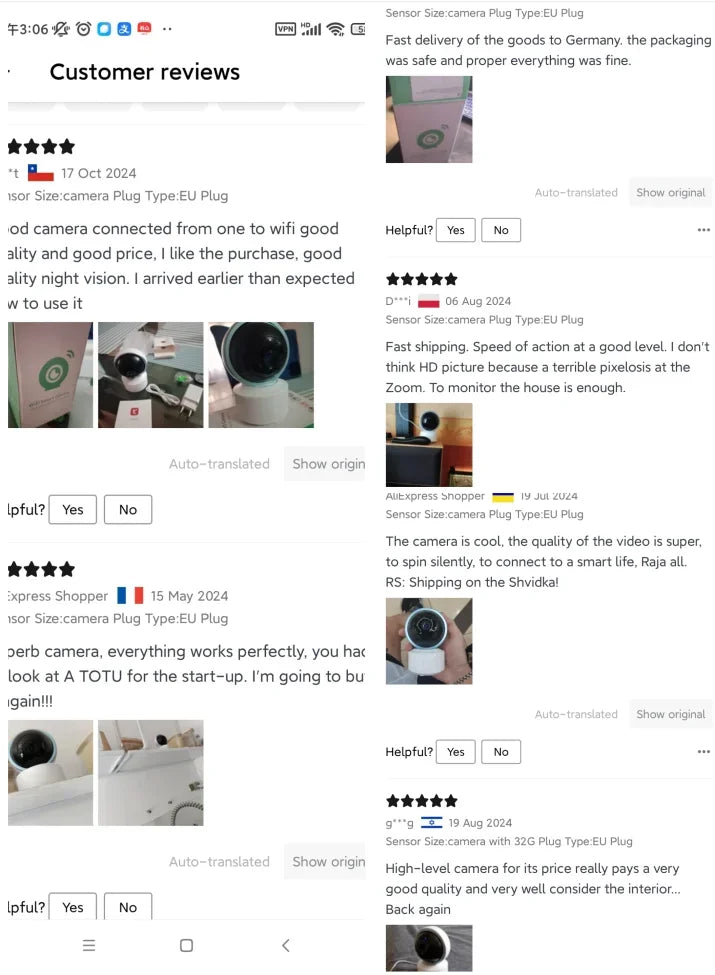 Tuya Smart 360° PTZ Security Camera with AI Motion Tracking- Baby/Pet/House Monitor,2-Way Talk,Ultra - Clear IR Night Vision