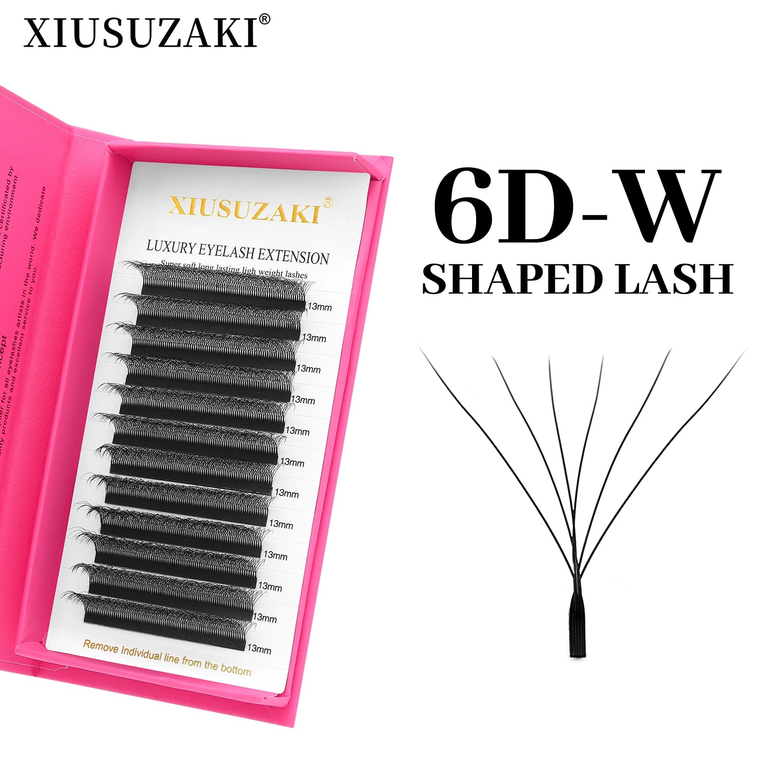 XIUSUZAKI W Shaped Lashes Bloom 2D 3D 4D 5D 6D 7D 8D Automatic Flowering Premade Fans Eyelashes Extensions YY Individual Lashes