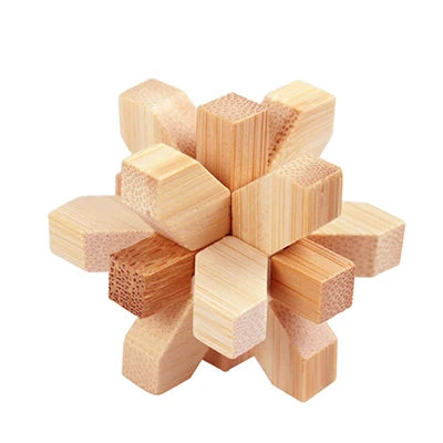 Wooden Kong Ming Lock Lu Ban Lock IQ Brain Teaser Educational Toy for Kids Children Montessori 3D Puzzles Game Unlock Toys Adult