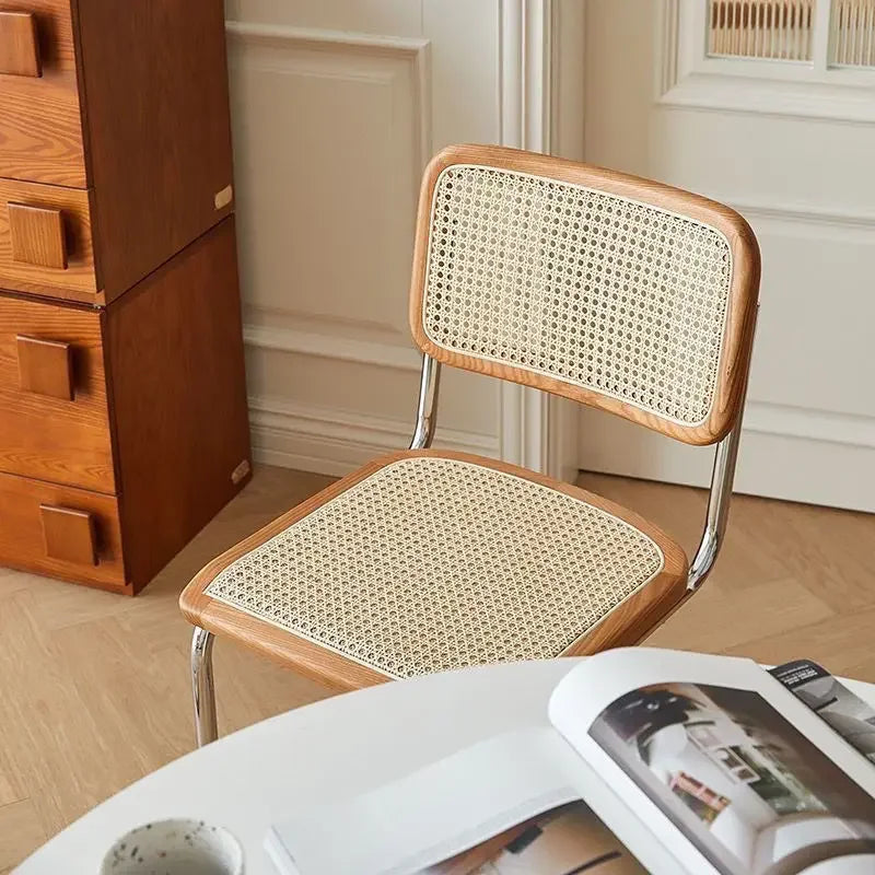 Kitchen Rattan Nordic Dining Chair Cesca Wooden Salon Design Ergonomic Dining Chair Modern Luxury Cadeira Home Furniture WK50DC