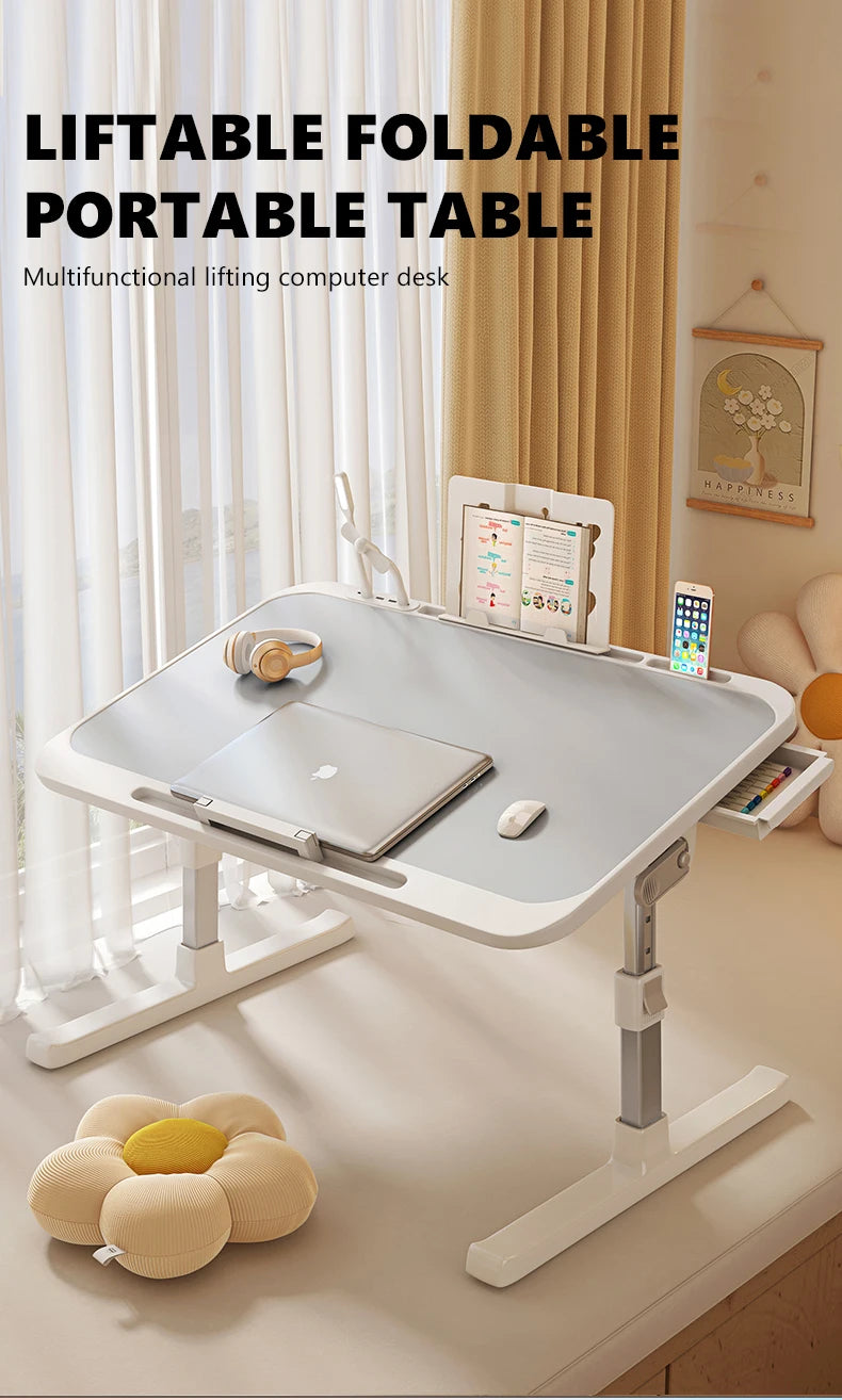 Laptop Desk Foldable Bed Table Adjustable Computer Gaming Desk Portable Folding Table Mesa Plegable Home Working Furniture