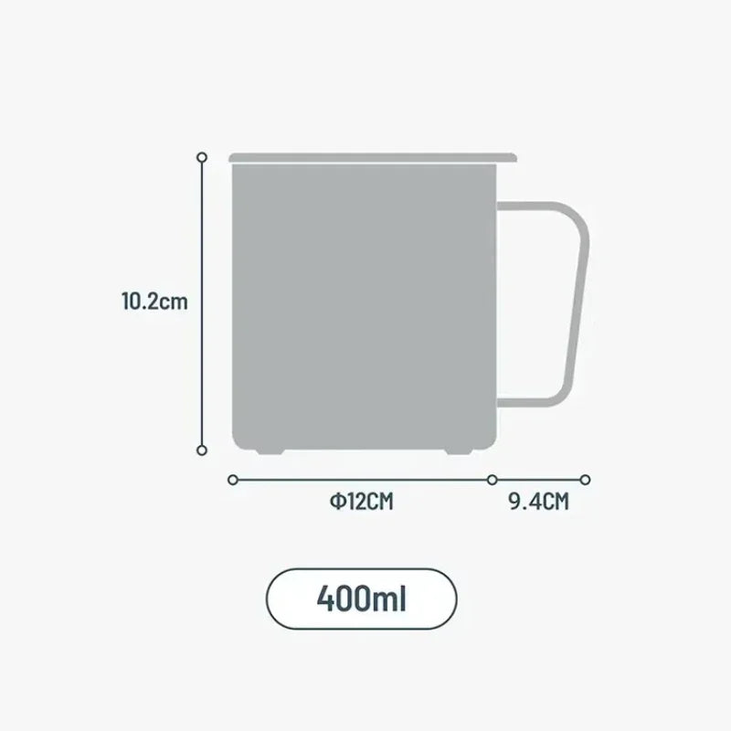 Tyeso 400ML Coffee Cups 304 Stainless Steel Mug with Visual Lid Portable Traveling Home Office Outdoor Water Cup Drinkware Gifts