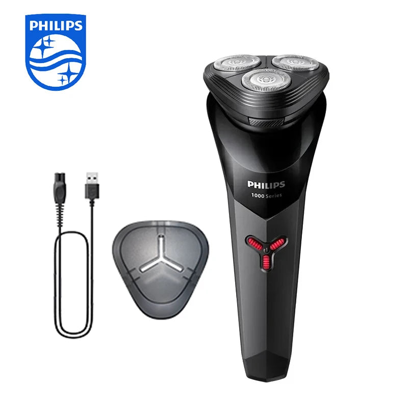 Philips New S1113 Electric Shaver Men Fast Shaving Beard Trimmer USB Charging IPX7 Ergonomic Design Triple Floating Head Razor