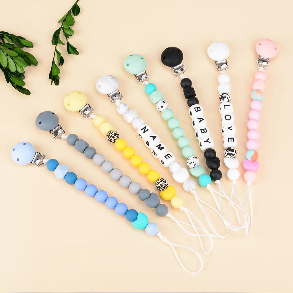 Lofca Silicone Clip 5 PCS Baby Pacifiers for DIY Pacifier Chain Nursing Teething Baby Gifts Food Grade Free BPA Baby