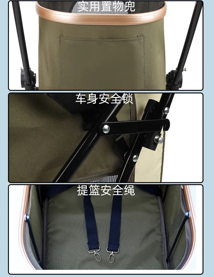 New Multi-layer Pet Strollers Universal for Cats and Dogs Detachable and Detachable Trolley for Pets in Large Space Pet Products