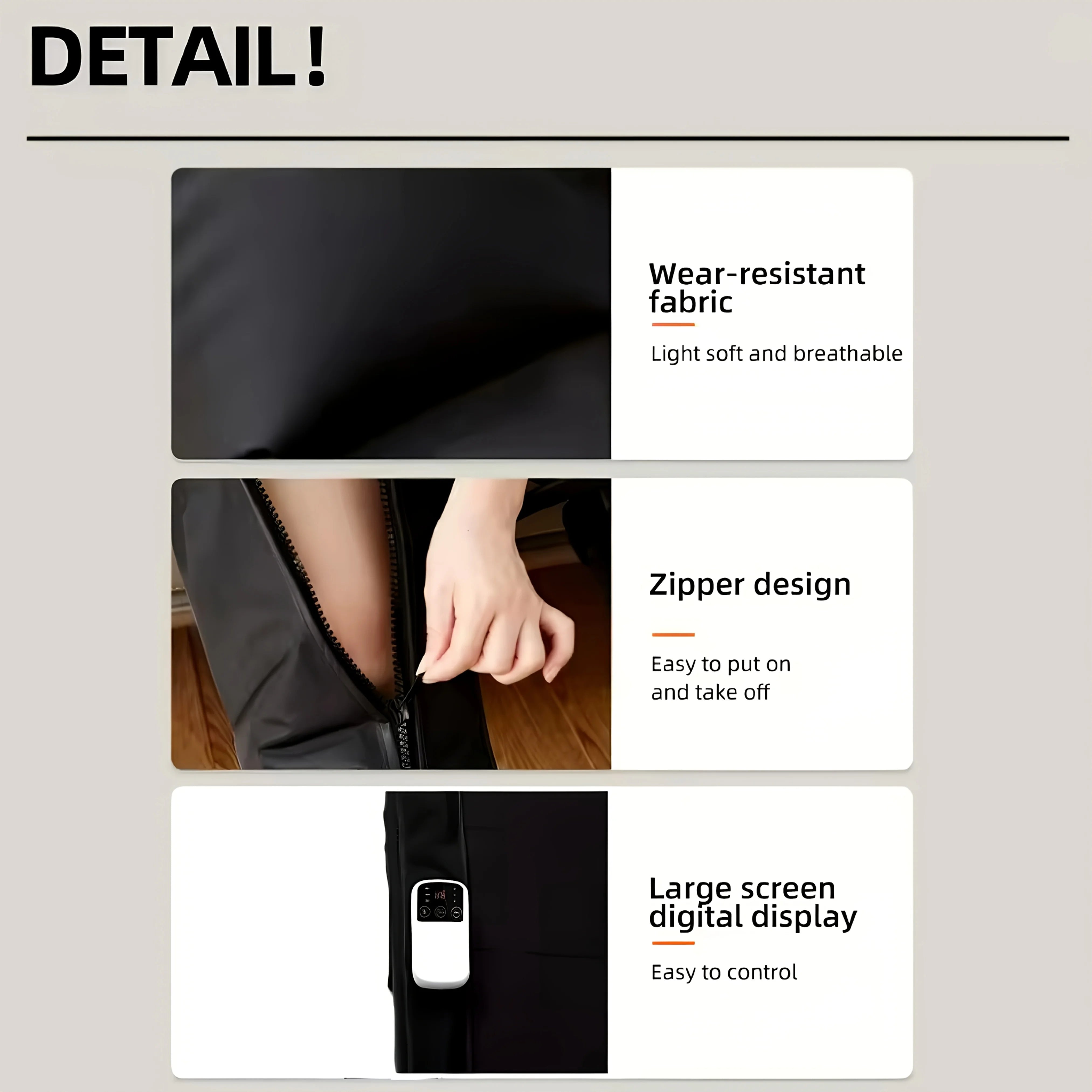 Jinkairui Rechargeable Professional Leg Massager 360° Airbag Wrapping Portable Wireless Design