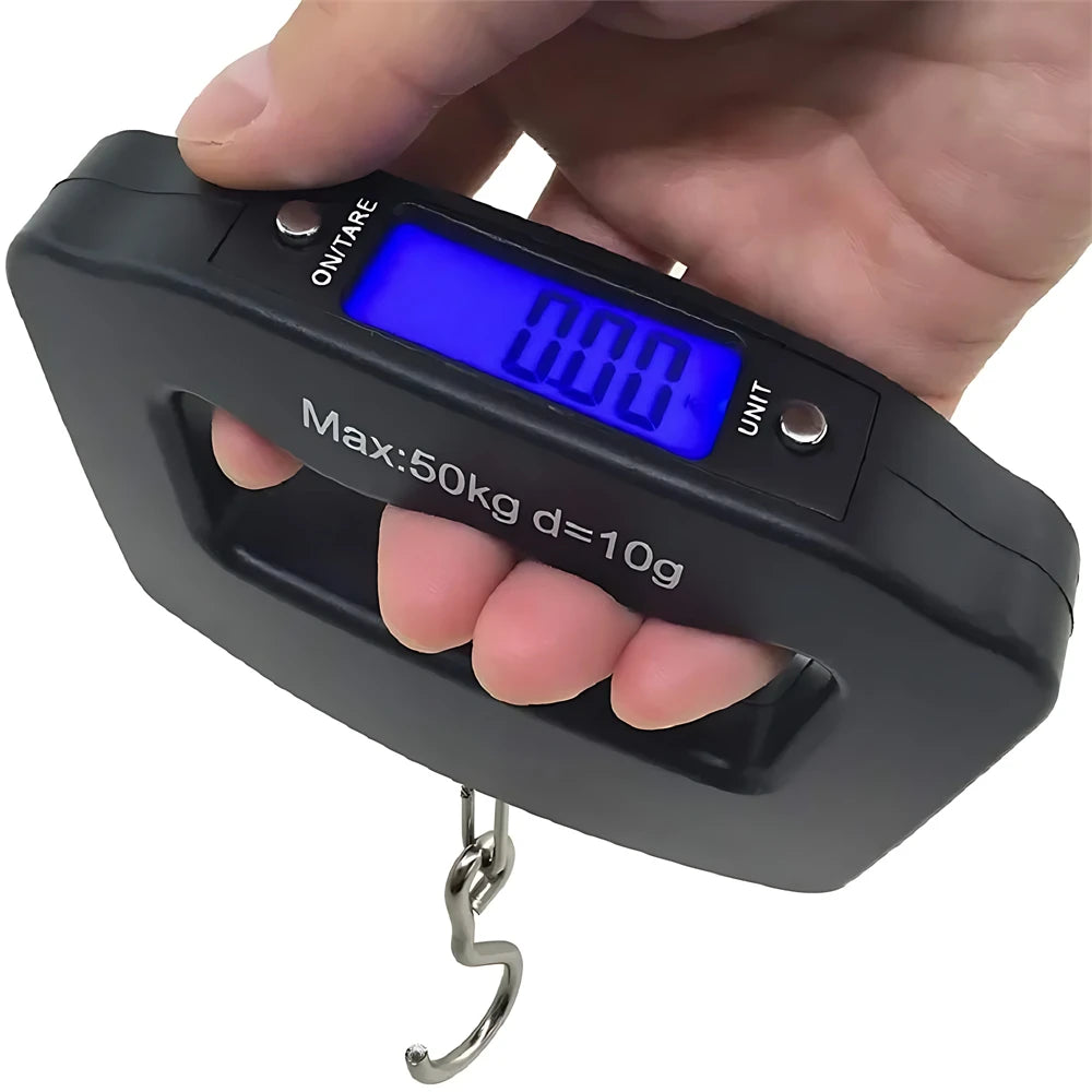 50kg Digital Luggage Scale Portable Suitcase Scale Handheld Electronic Scales Backlight Digital Display Travel Accessories