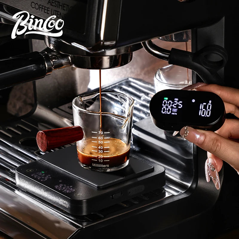 Bincoo Professional Coffee Scale Electronic Scale Coffee Powder Weighing Accurate Weight 0.1g Split Screen Display Barista Tool