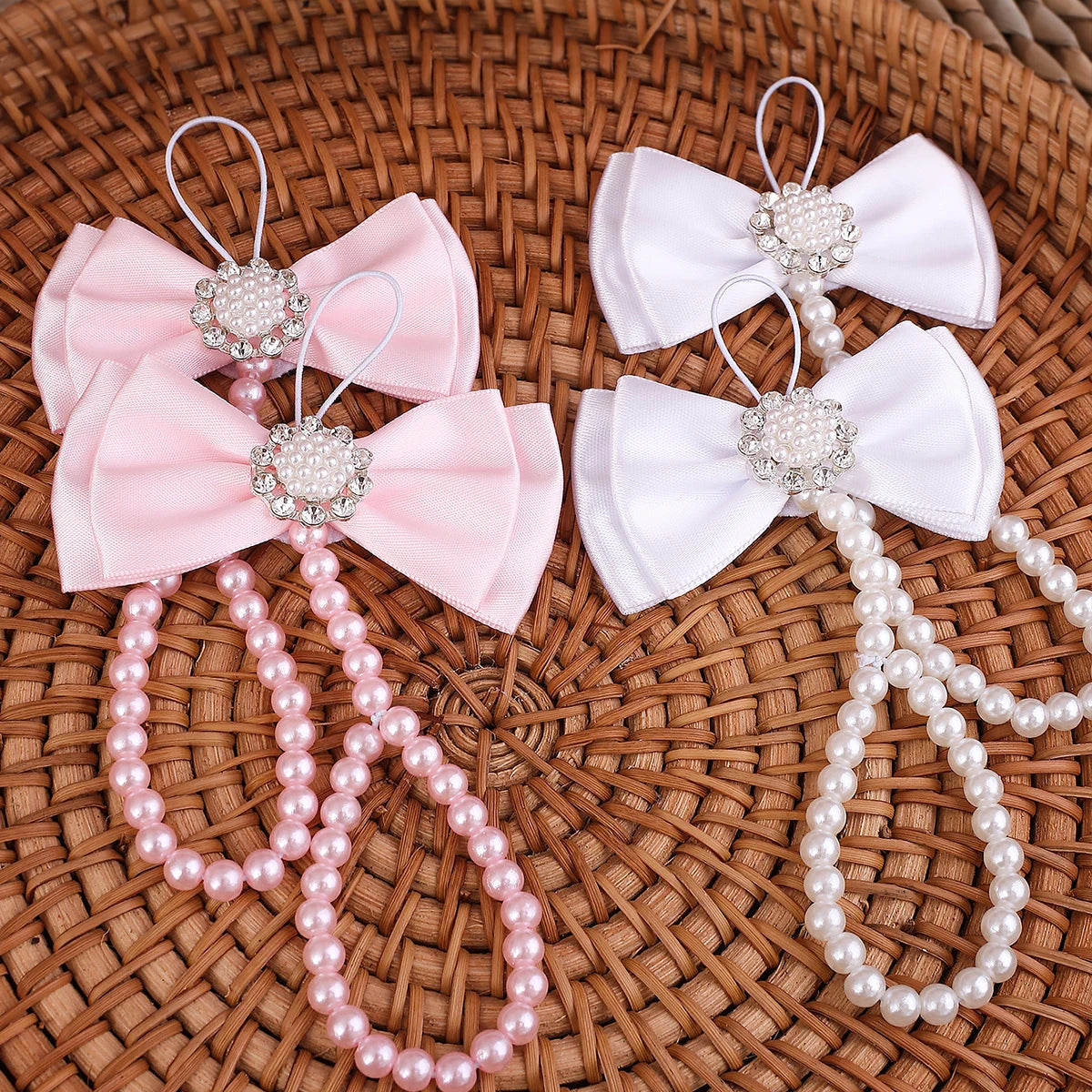 Ylsteed Newborn Girl Butterfly Knot Pearl Barefoot Sandals Infant Photography Accessories Baby Girl's Photography Props Shoes