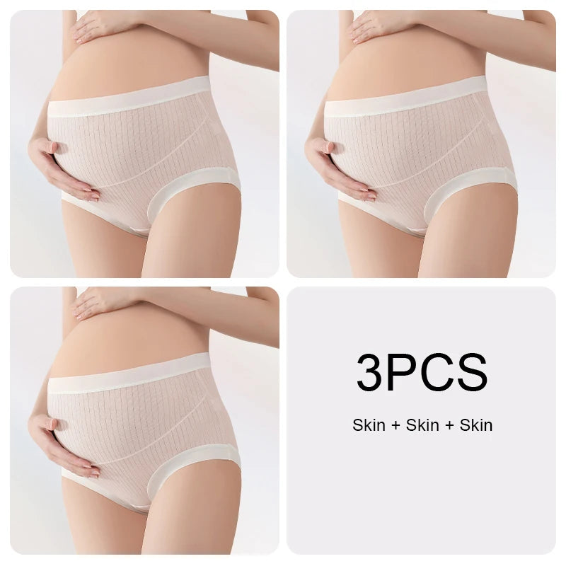 3PCS High Waist Breathable Comfort Briefs Soft Maternity Dresses for Pregnant Women Push Up Panties Pregnant Woman Clothes Pants