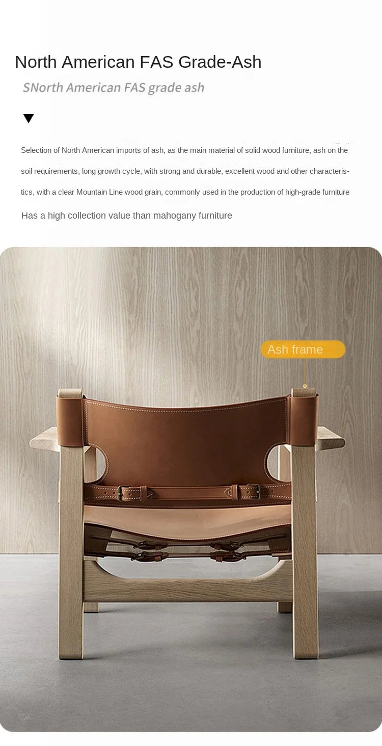 H2O Spanish Sofa Chair Saddle Leather Hunting Chair Living Room Balcony Single Sofa Chair Living Room Home Hot New