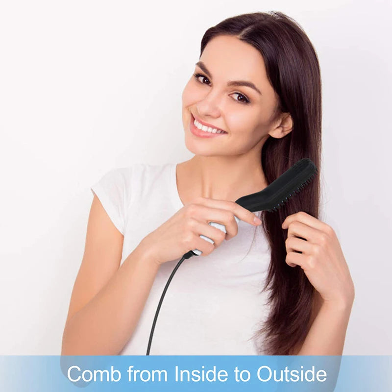 Multifunctional Quick Hair Beard Straightener Men's Hair Straightening Flat Iron Heated Hair Comb Electric Men Hair Beard Styler