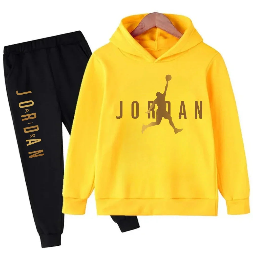 Autumn Warm Slam Dunk Master Pattern Printed Children Set Hoodie+Pant Suit 2pcs Set Kids Boy Girl Fashion Clothing Tracksuits