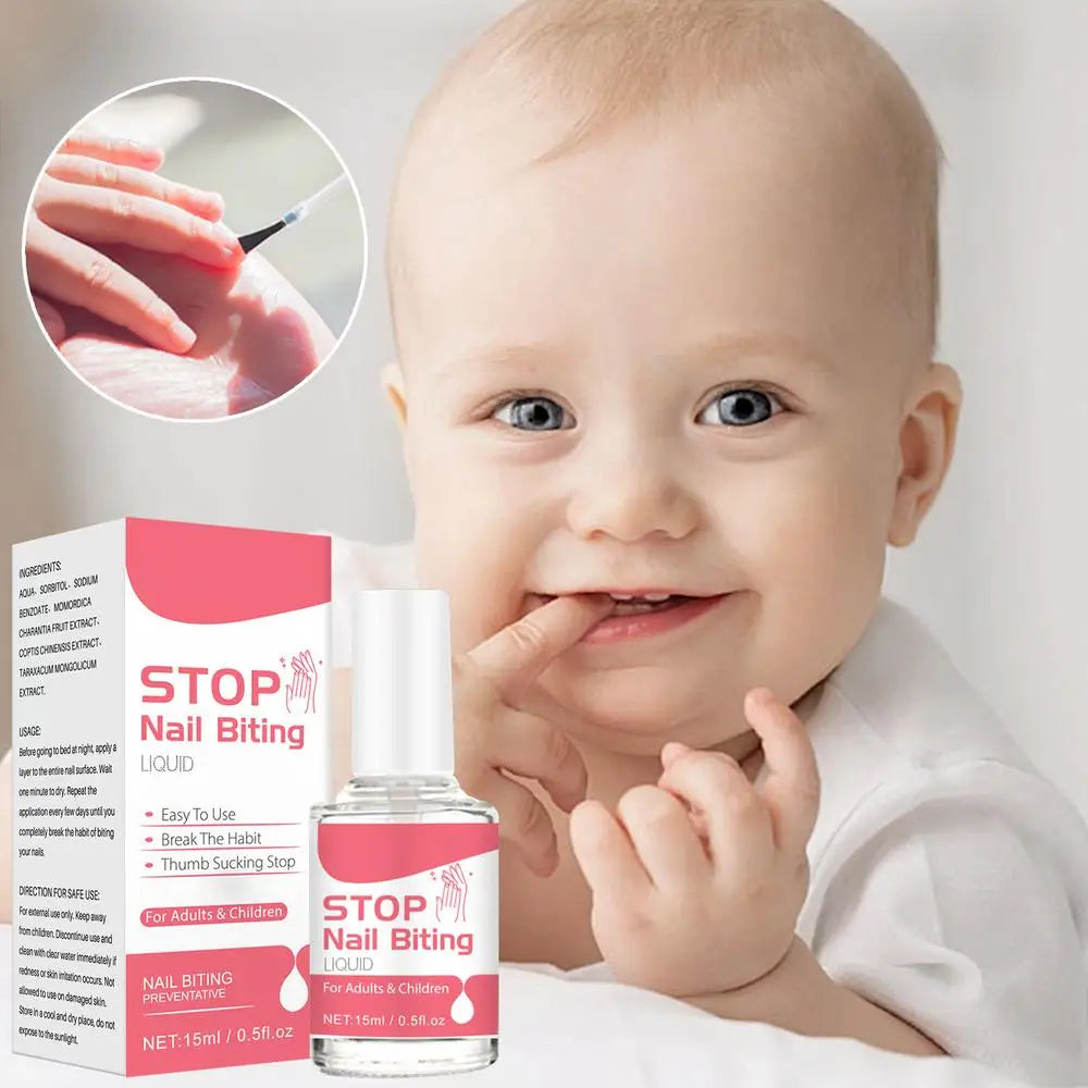 15ml Liquid To Stop Nail Biting 0.5fl oz Anti Bite Nail Polish Anti Nail Biting For Kids Care For All Ages Stop Thumb Sucking