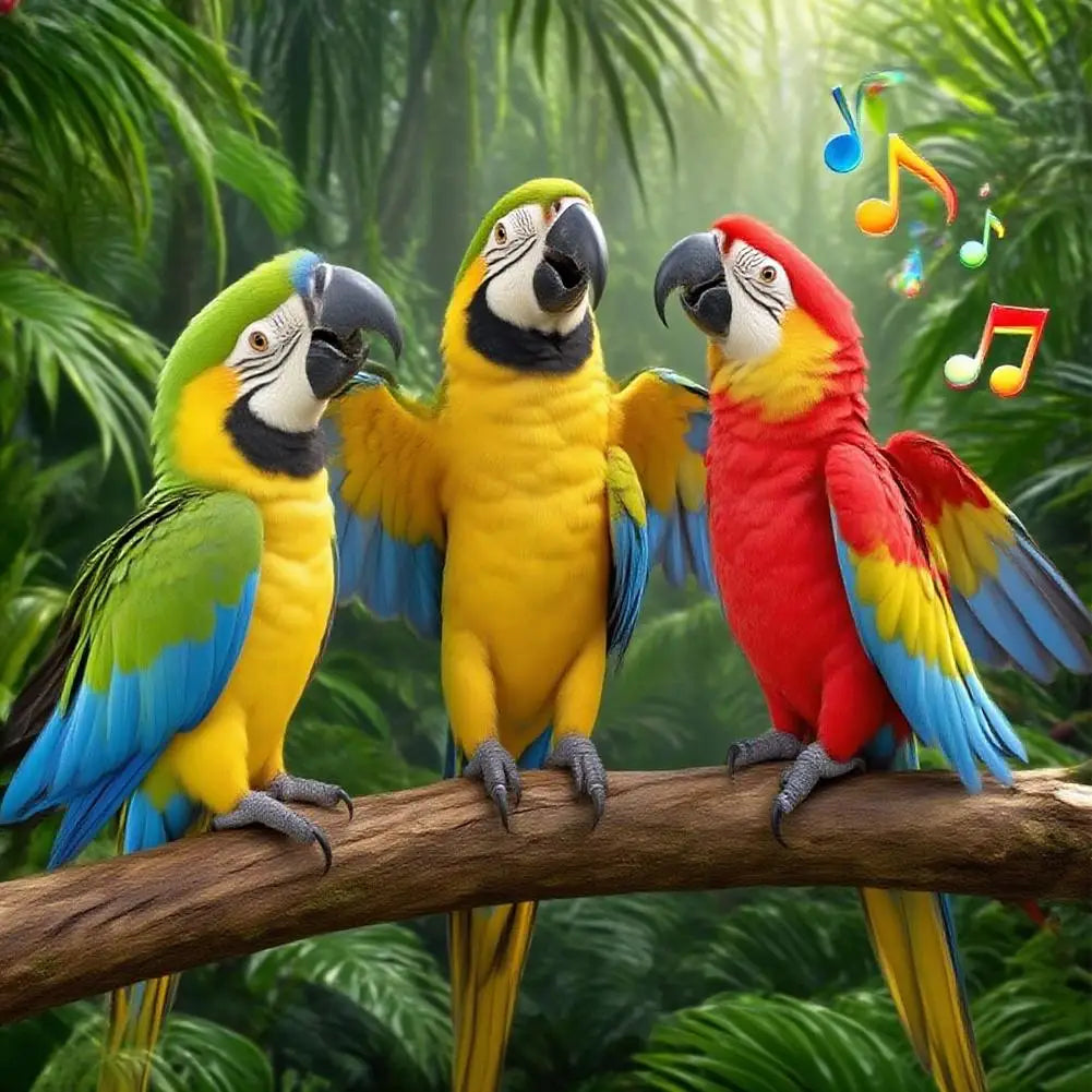 Talking Macaw Parrot Repeat What You Say Stuffed Animal Plush Toy Electronic Record Animated Bird Speaking Parrot Pet Plush Toys