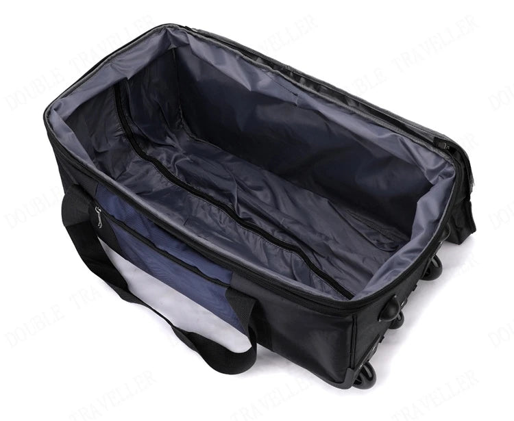2025 New Travel Bags with Wheels Oxford Cloth Trolley Luggage Bag Organizes Folding Bags Quality Large Size Suitcases valises
