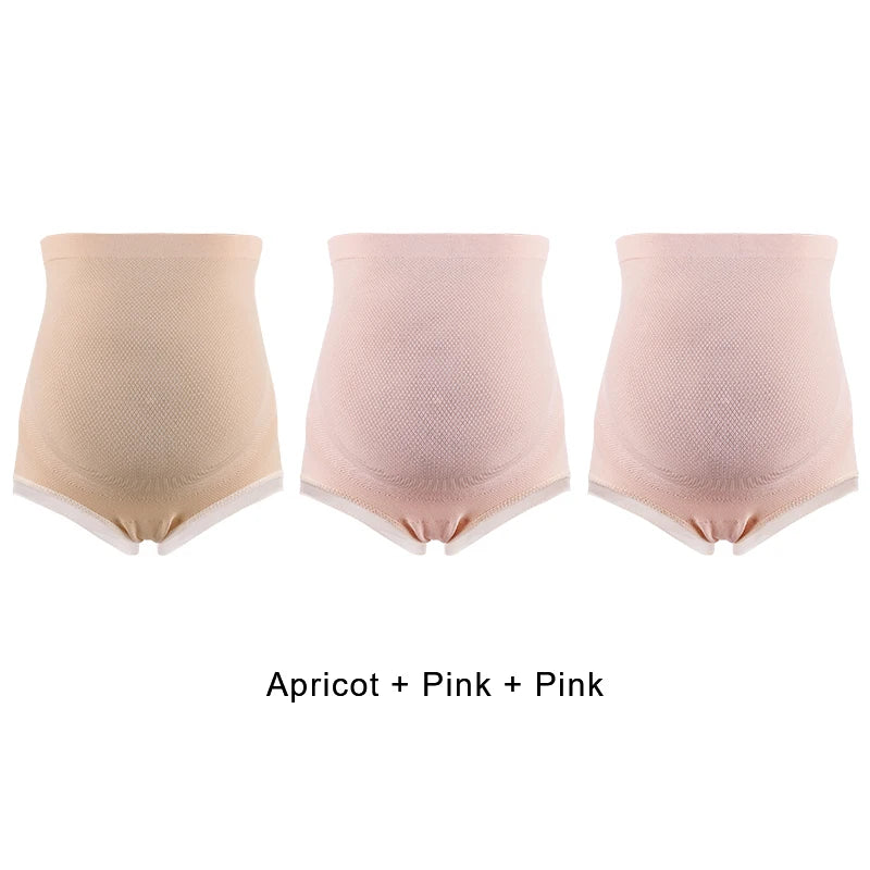 3PCS Maternity Panties High Waist Pregnant Panties Adjustable Belly Support Briefs for Pregnant Women Lace Solid Cozy Intimates