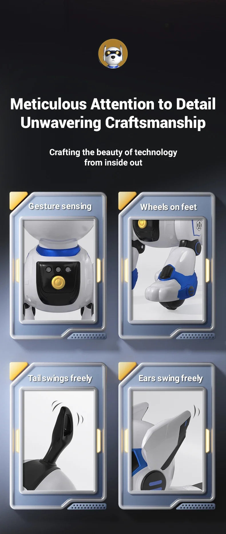 JJRC New Product R27 Smart Voice Robot Dog - Kids' Electronic Pet, Early Education Interactive Toy Robot Halloween Gift