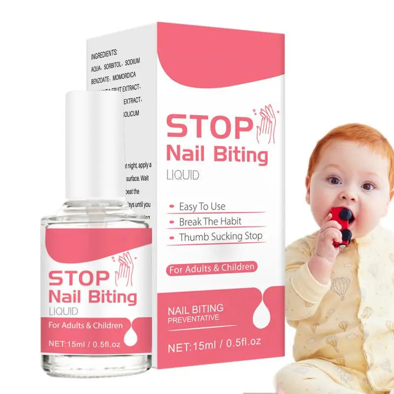 15ml Liquid To Stop Nail Biting 0.5fl oz Anti Bite Nail Polish Anti Nail Biting For Kids Care For All Ages Stop Thumb Sucking