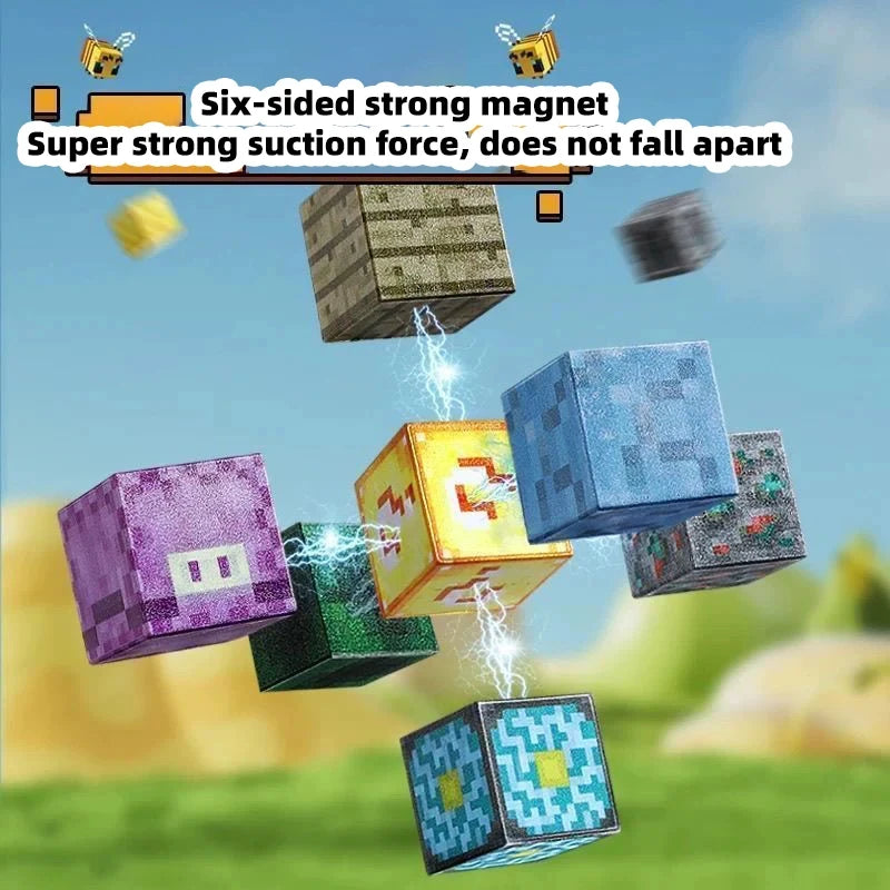 Magnetic Building Blocks Mine World Cube Magnet World Set for Kid Age DIY Model Children Stem Best Montessori Sensory Toy