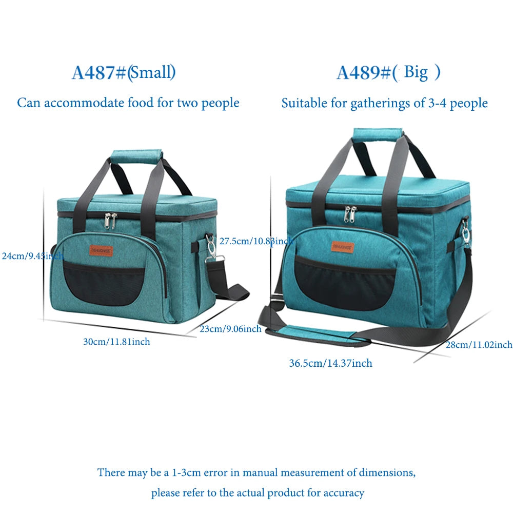 DENUONISS 16/28L Shoulder Insulated Cooler Bag For Food Thermal Bag Picnic Camping Waterproof &Leak Proof Cooler Bag Customized