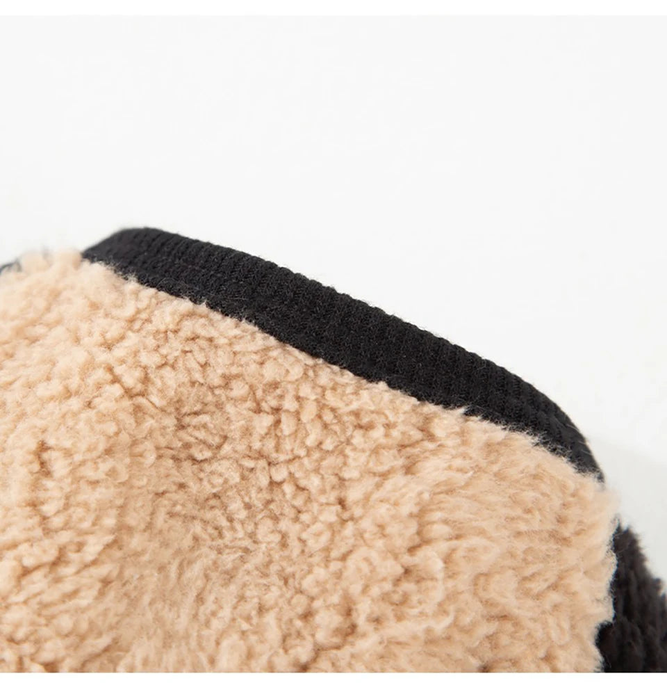 Maltese Plush Vest Winter Dog Clothes Warm Yorkshire Two-Legged Fleece Jacket Trendy Pet Apparel with Traction Buckle