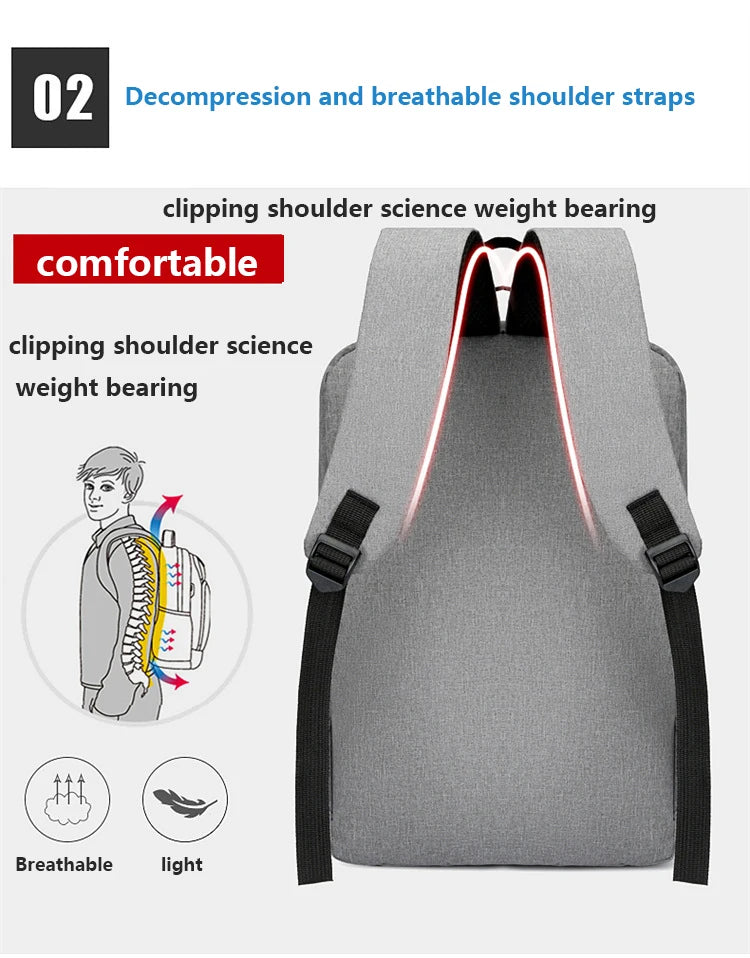 Waterproof Business Backpack Men USB School Backpacks 15.6 Inch Laptop Backpack Large Capacity Bagpacks for Men Back Pack Bags