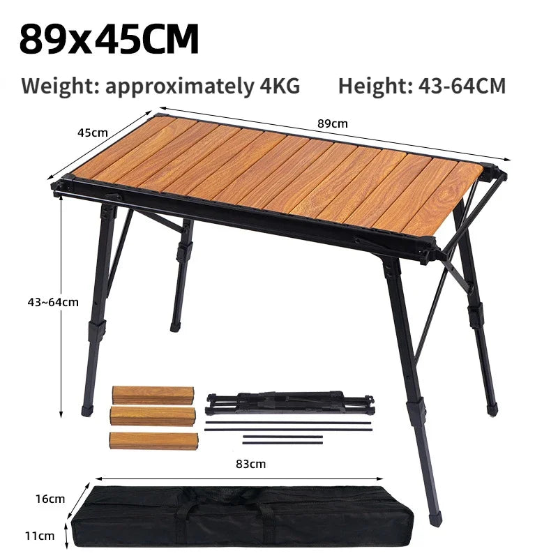 GLS Newest Folding IGT Table Lightweight Backpack Roll Table Multifunctional Adjustable Leg Desk Desktop Burner BBQ Table