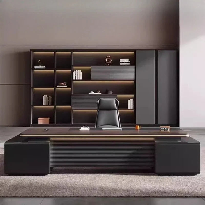 modernOfficedesk desktop table Furniture Standing l shaped gamingdesk computer gamer cabinets executive desk Work Desk Organizer