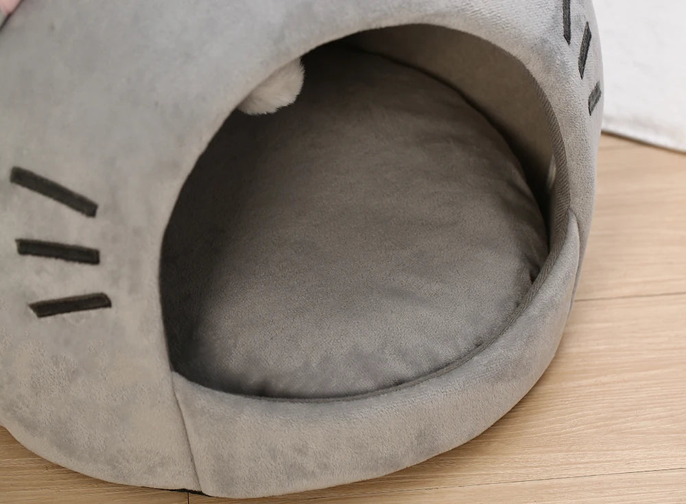 Super Cat Bed Warm Pet House Kitten Cave Cushion Cat House Warm Sleeping Dog Basket Tent Small Dog Mat Supplies Bed For Cats
