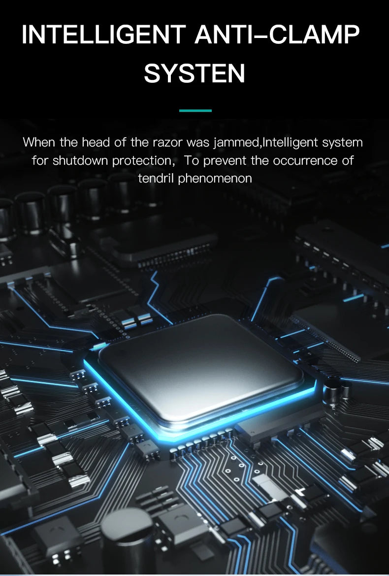 VGR Shaver Electric Razor Professional Shaving Machine Floating Beard Trimmer IPX7 Waterproof Rechargeable Shaver for Men V-306