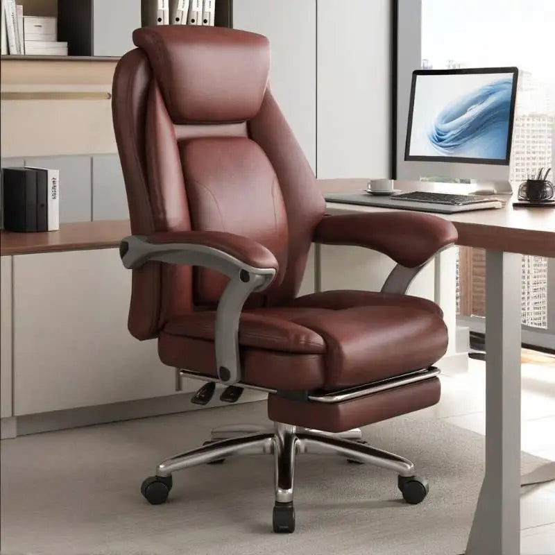 Foot Rest Ergonomic Office Chair Comfortable Designer Relax Luxury Swivel Office Chair Pliable Wheel Sillas Escritorio Furniture