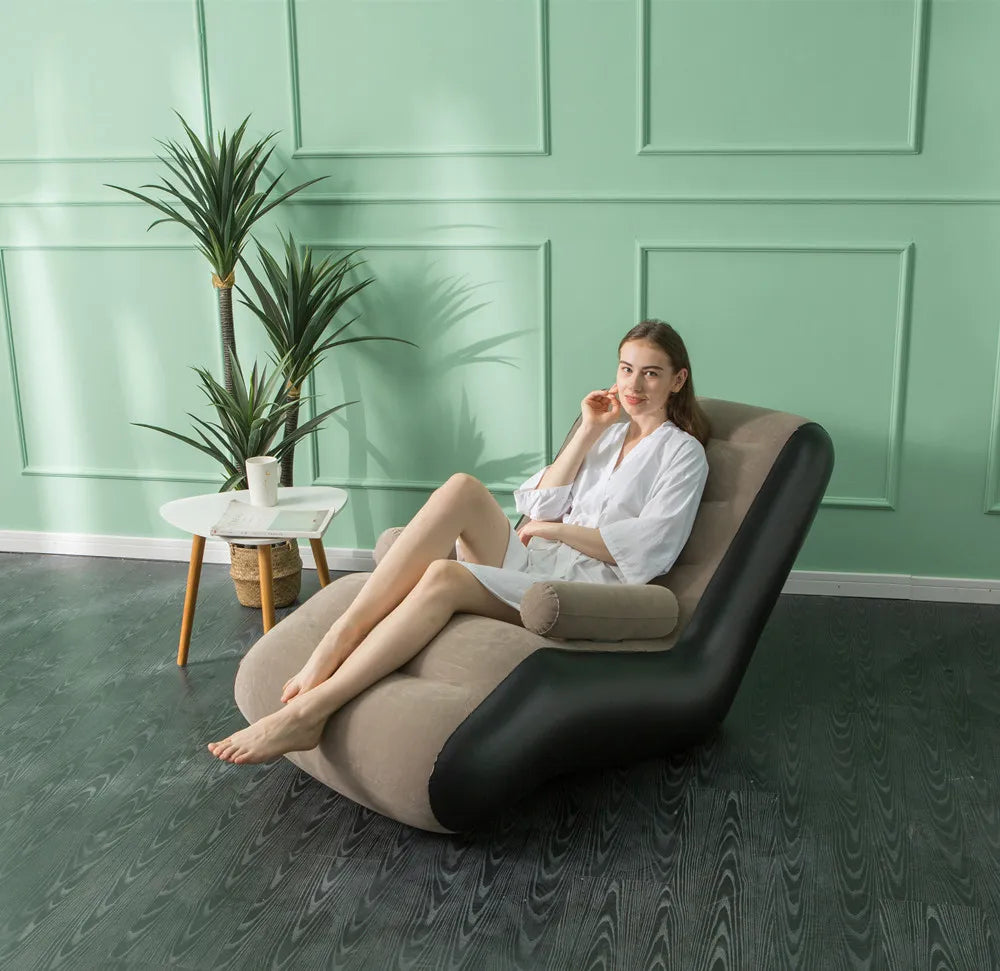 K-STAR New Inflatable Lazy Sofa Fashionable And Comfortable Lunch Rest Lazy Chair Indoor Foldable Bed Leisure Air Bench Hot 2023