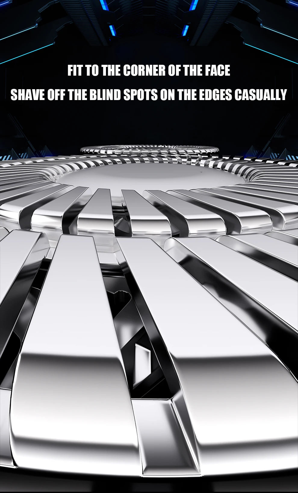 Magnetic Double Blade Electric Shaver for Men Mecha Punk Style Rechargeable LCD Portable Beard Trimmer Face Beard Razor Knife